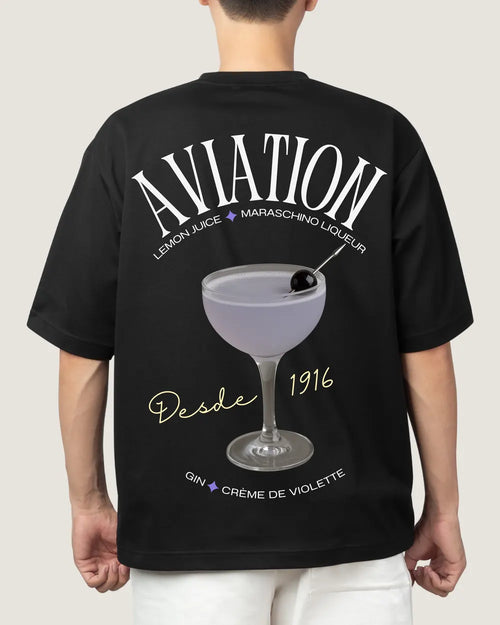 Playera Aviation Negro, espalda