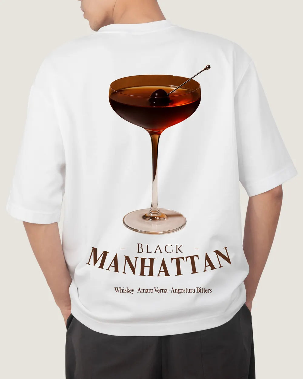 Playera Black Manhattan Blanco, espalda