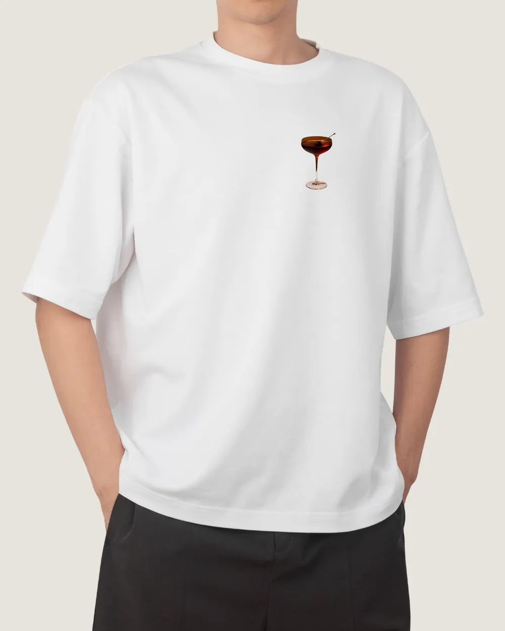 Playera Black Manhattan Blanco, frente