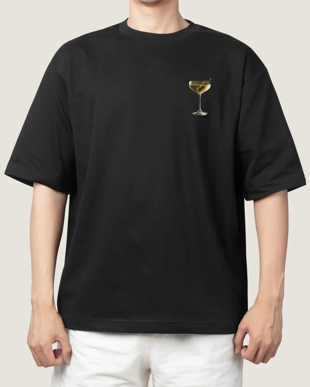 Playera Dirty Martini Negro, frente