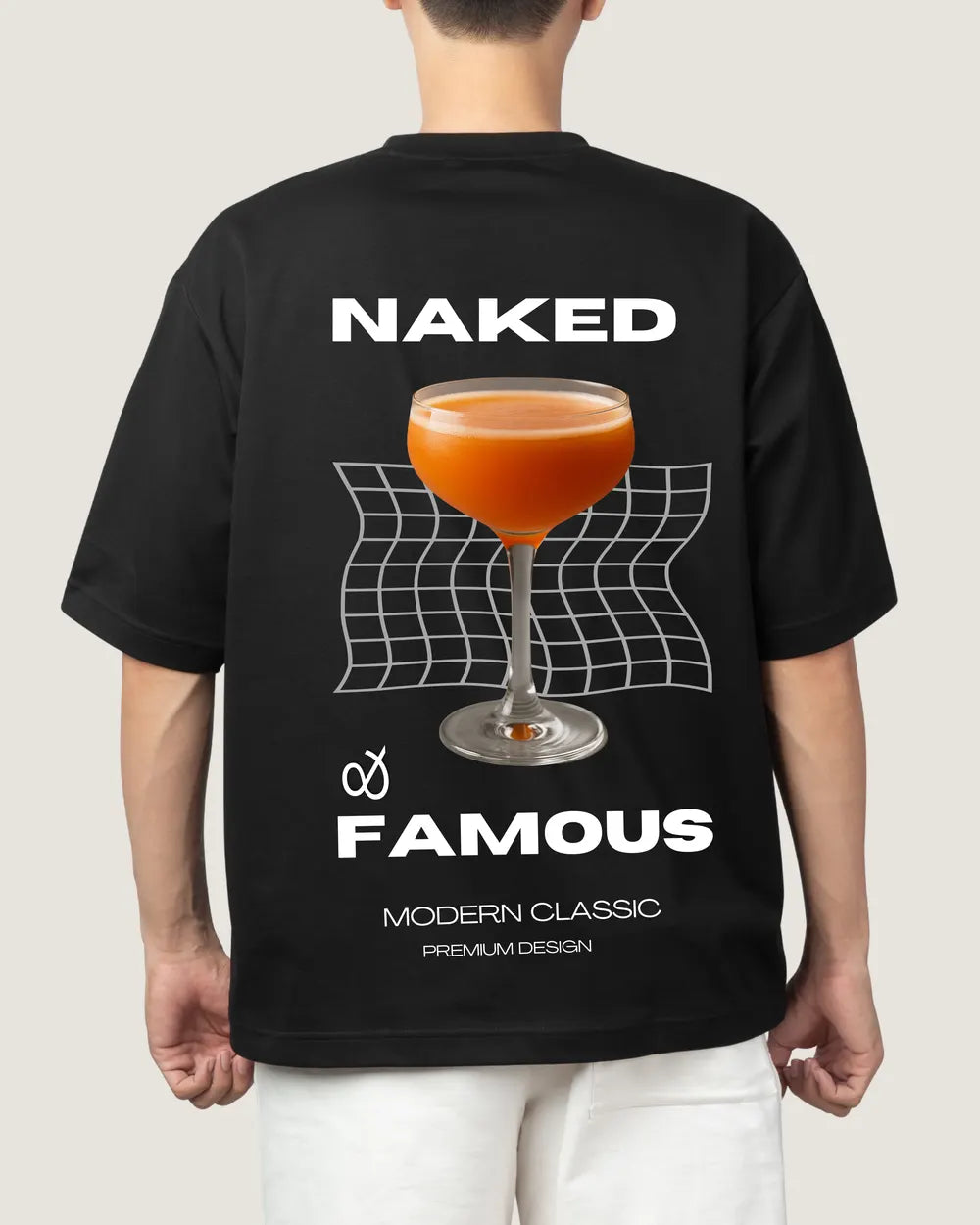 Playera Naked & Famous Negro, espalda