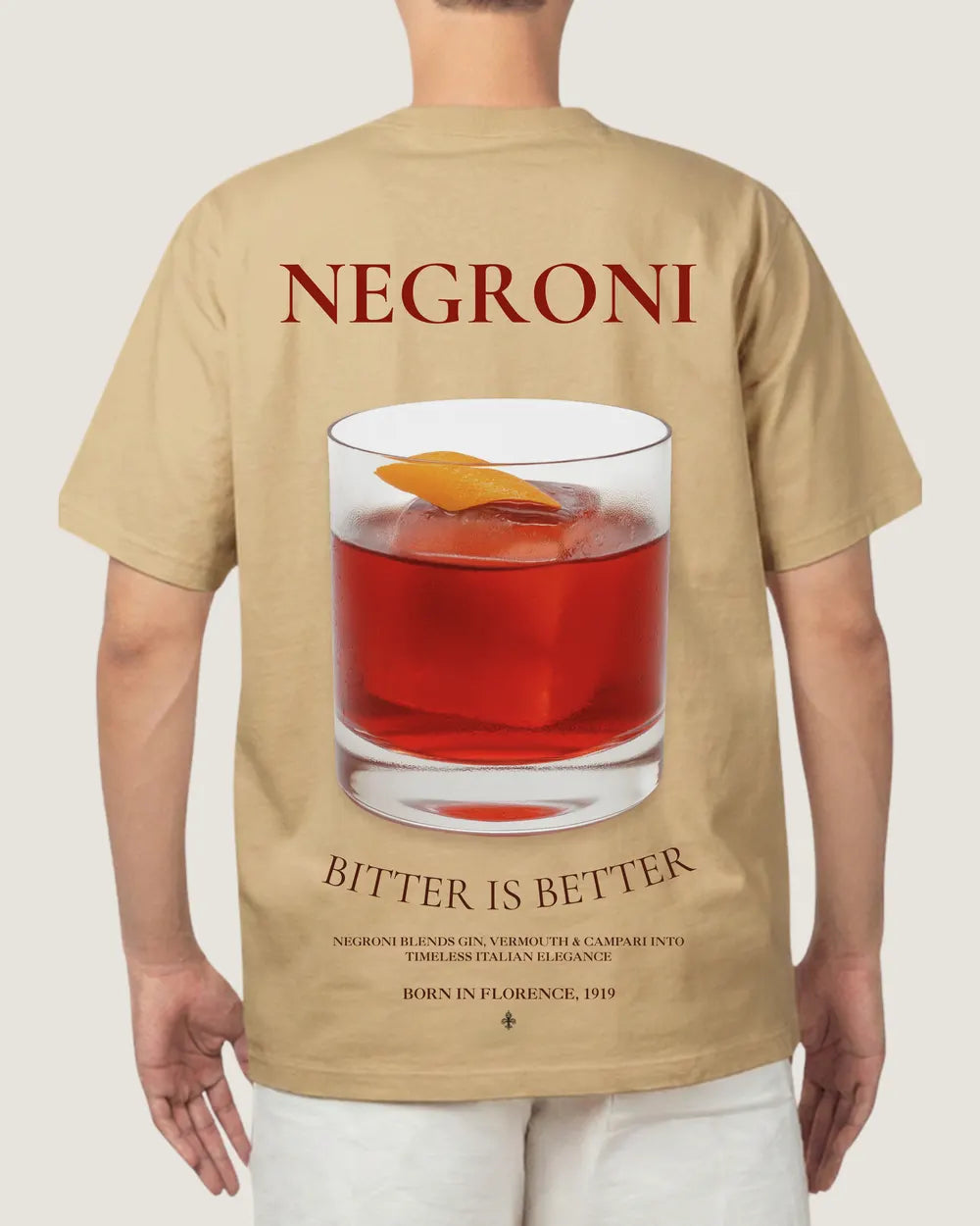 Playera Negroni Clásico Arena, espalda