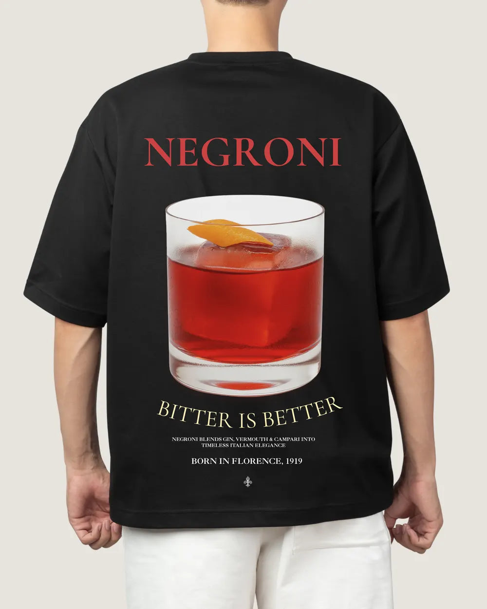Playera Negroni Clásico Negro, espalda