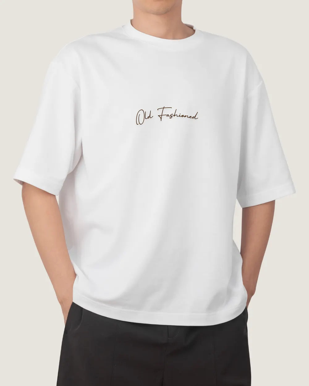 Playera Old Fashioned Blanco, frente