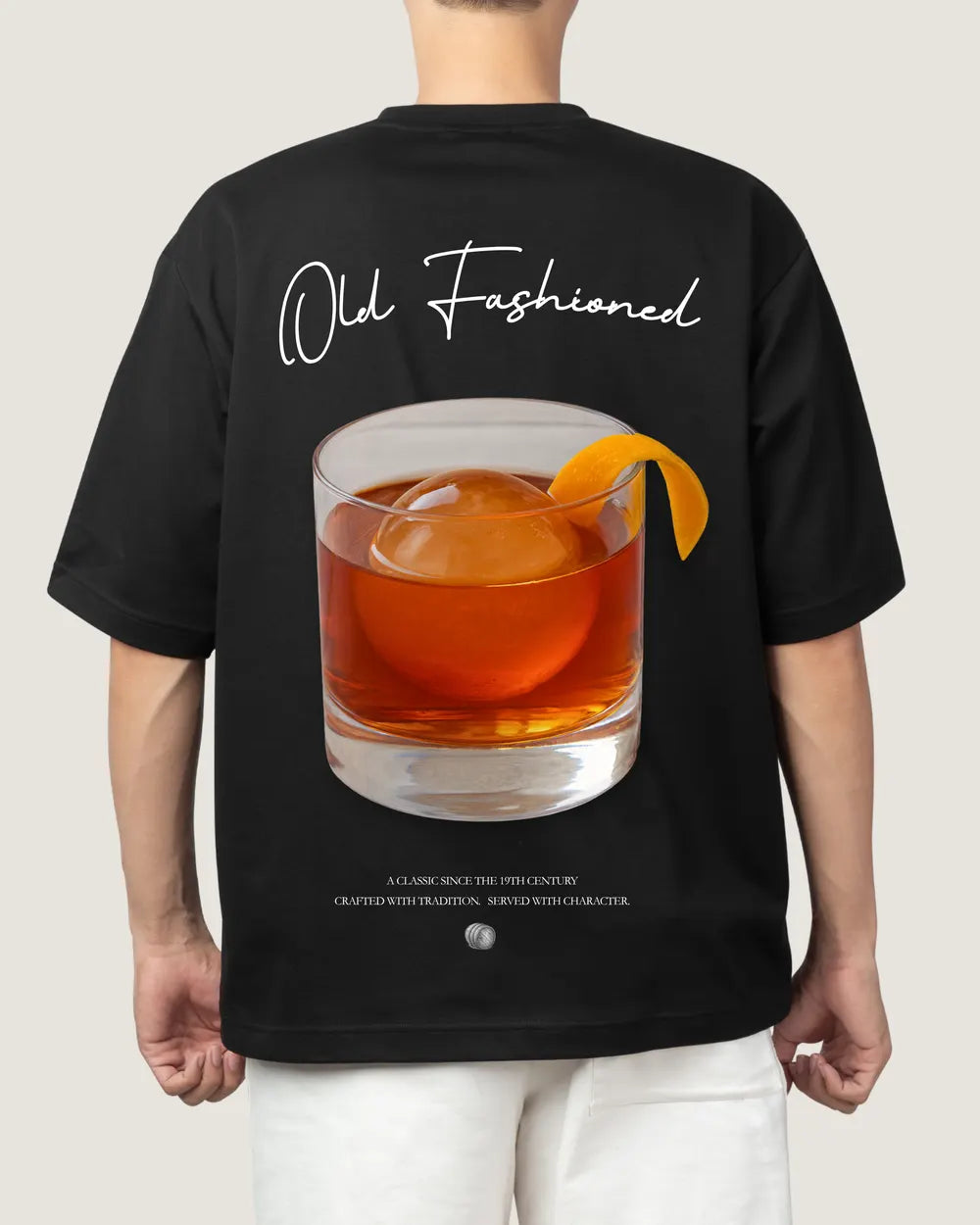 Playera Old Fashioned Negro, espalda