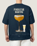Playera Pornstar Martini Azul marino, espalda