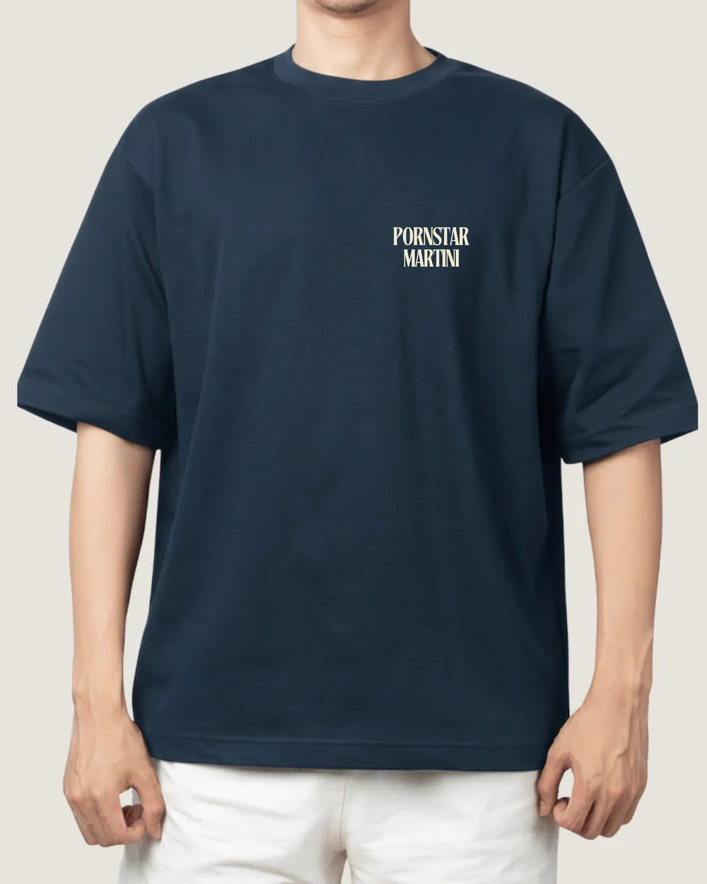 Playera Pornstar Martini Azul marino, frente